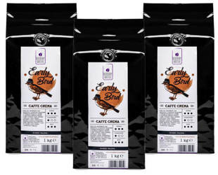 Σετ καφέ Early Bird Caffe Crema 3x1 kg