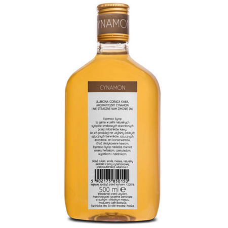 Syrop cynamonowy do kawy Espresso Syrup 500 ml