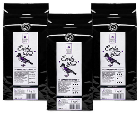 Zestaw kaw Early Bird Espresso 3x1 kg 